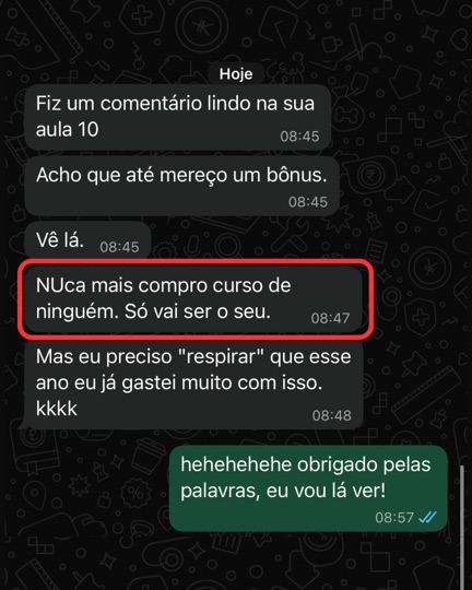 Depoimento de aluno do Expert em Teclado