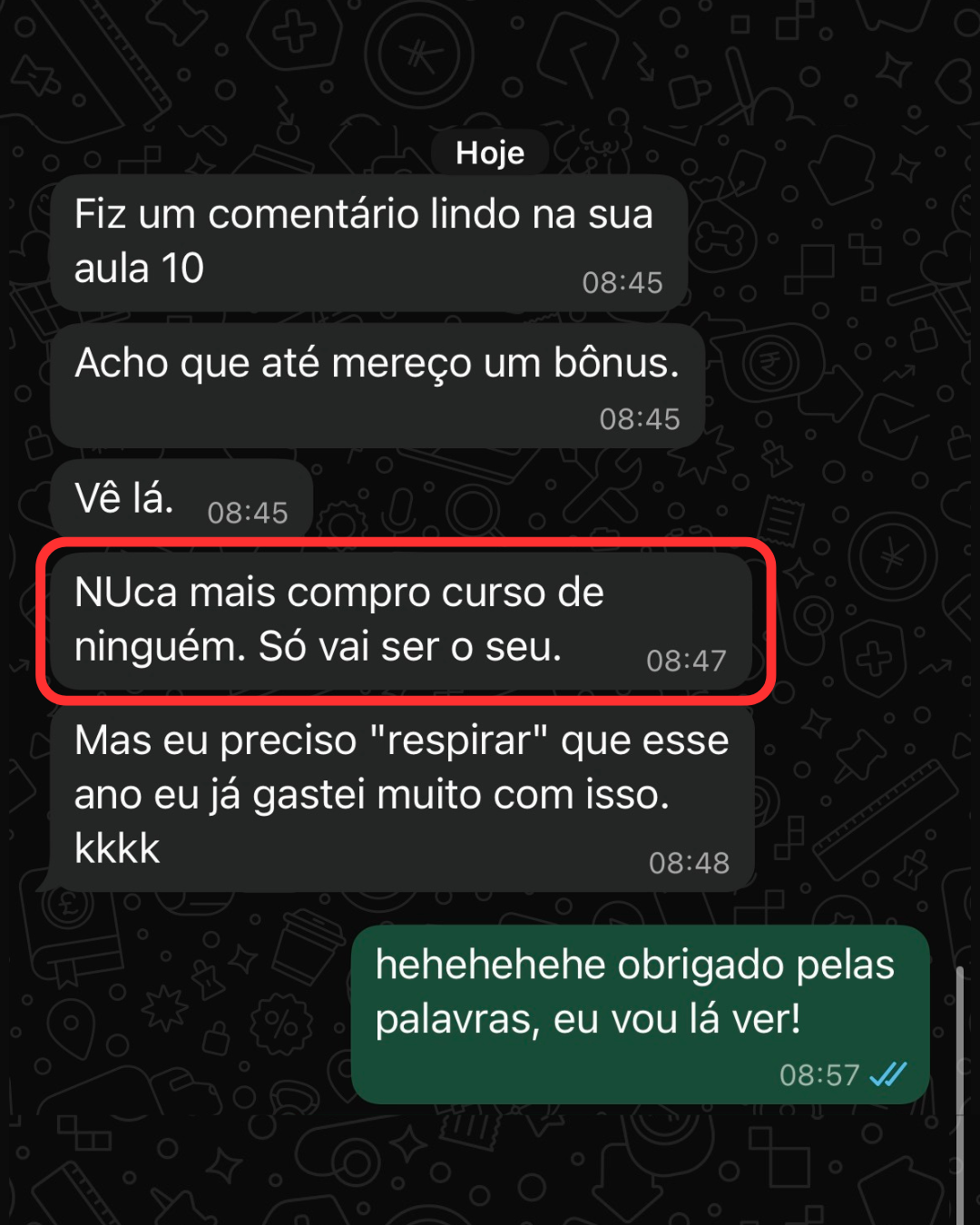 Depoimento de aluno do Expert em Teclado
